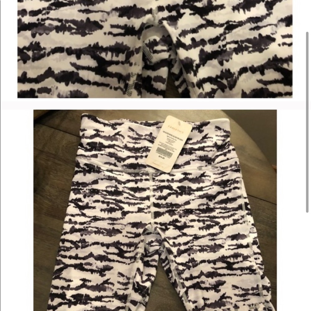Fabletics White and Black Leggings